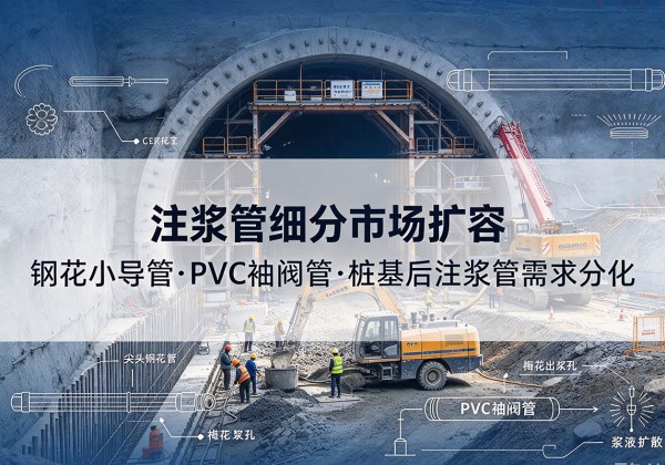 武进注浆管细分市场扩容，隧道钢花小导管、PVC 袖阀管、桩基后注浆管需求分化